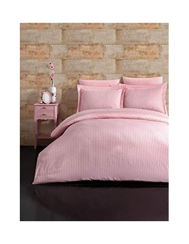 Set Copripiumino a righe in satin di...