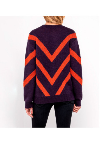 Lee Maglione Donna Pattern Knit Viola L52PLEKL