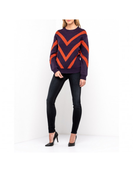 Lee Maglione Donna Pattern Knit Viola L52PLEKL