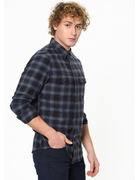 Lee Camicia Rider Uomo a maniche lunghe Blu L856ZDKD