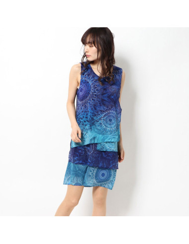 Desigual Abito Donna Capas Neko Blu/Azzurro