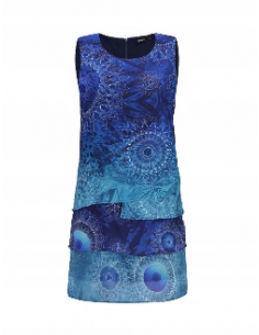 Desigual Abito Donna Capas Neko Blu/Azzurro