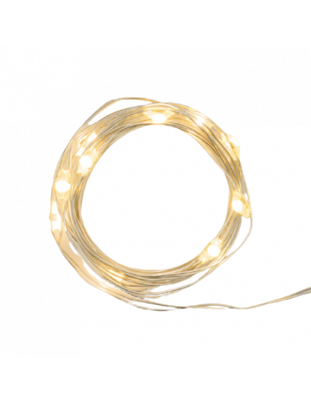 Filo luci Catena 20 Micro Led Bianco caldo