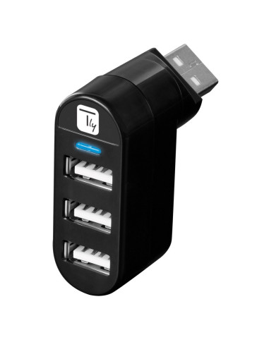 Techly Mini Hub Rotante con 3 Porte...