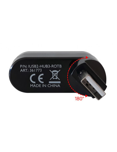Techly Mini Hub Rotante con 3 Porte...