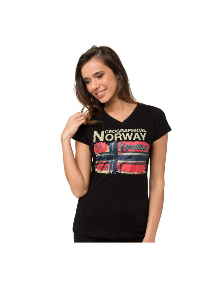 Geographical Norway T-shirt donna Jarlotte Nero
