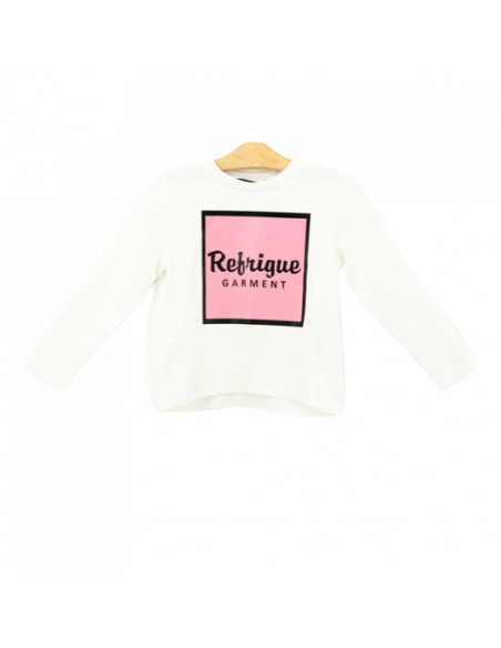Refrigue T-shirt manica lunga Bambina Bianco/Rosa
