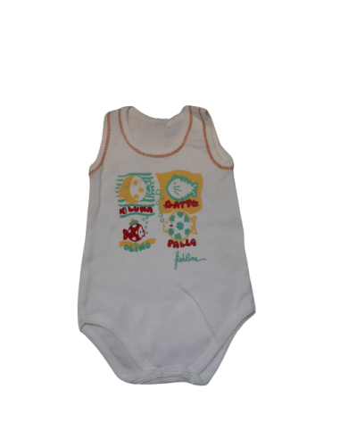 Body Canotta in Cotone Leggero Bianco...