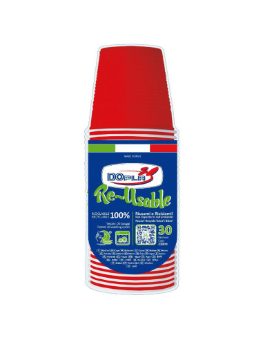 Bicchieri monouso Riutilizzabile Rosso