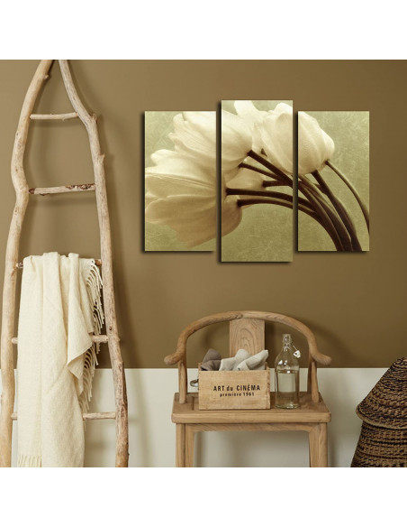 Quadro decorativo su tela Fiori 3 pezzi 3patk-1
