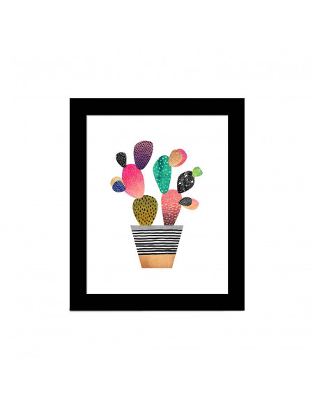 Quadro decorativo Cactus con cornice MDF e PVC, SCTCiZ-005