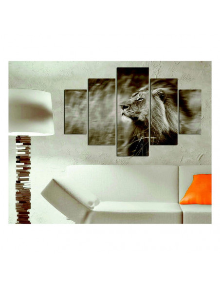 Pittura decorativa su MDF 5 pezzi Leone