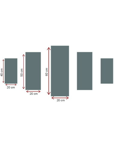 Pittura decorativa su MDF 5 pezzi Fiore Bianco 5PMX-044