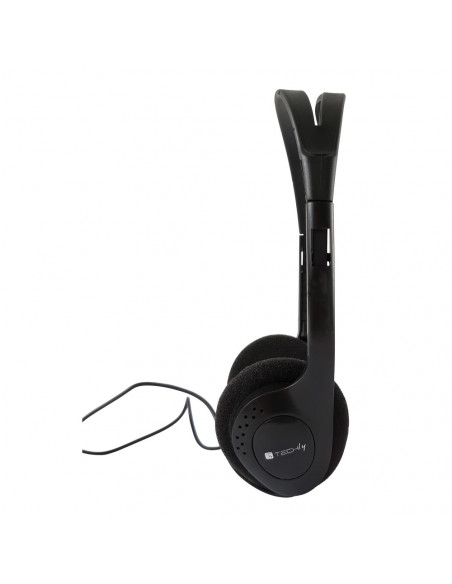 Cuffia Stereo con Auricolari Imbottiti Techly