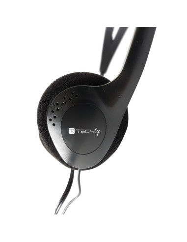 Cuffia Stereo con Auricolari Imbottiti Techly