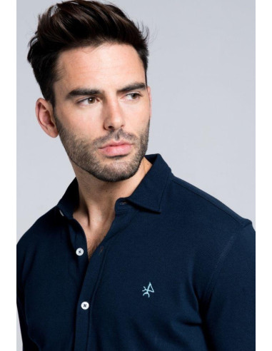 Valecuadro Camicia Piquè Uomo Blu