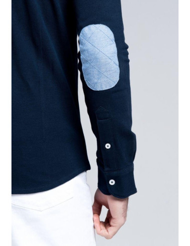 Valecuadro Camicia Piquè Uomo Blu